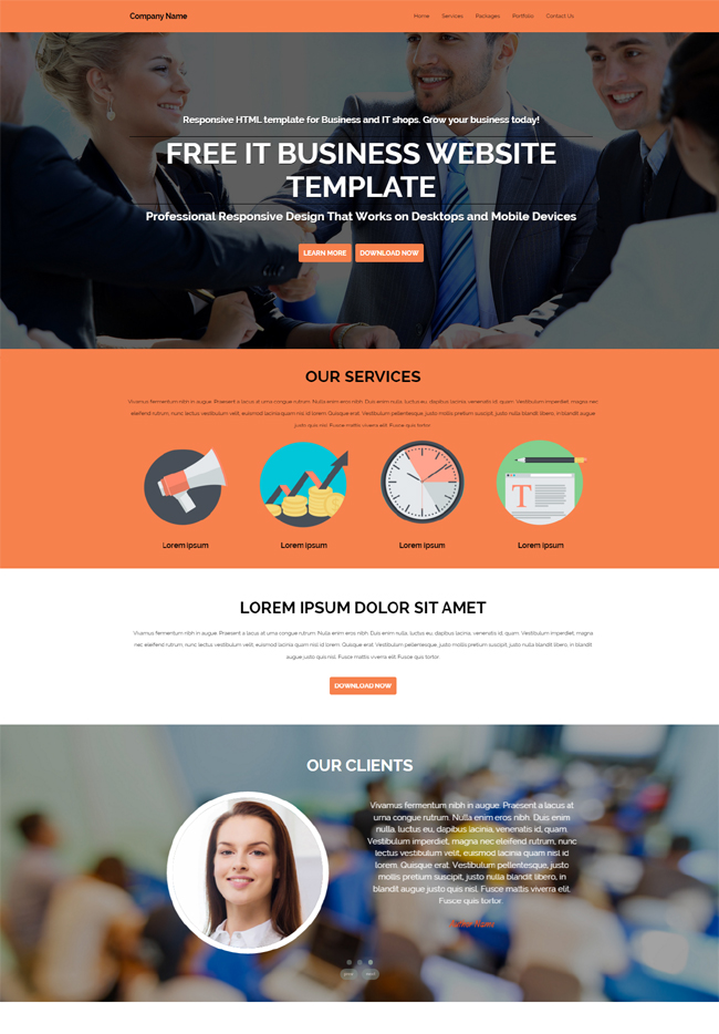 Free IT Business Website Template